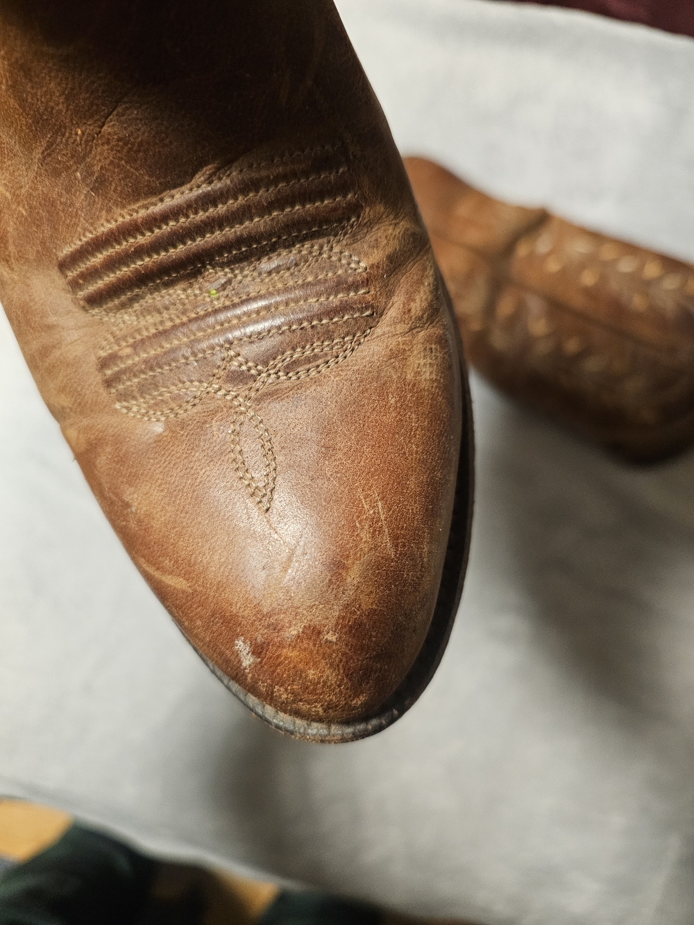 Ariat Brown Leather Embroidered Western Heeled Boots - Picture 5 of 10